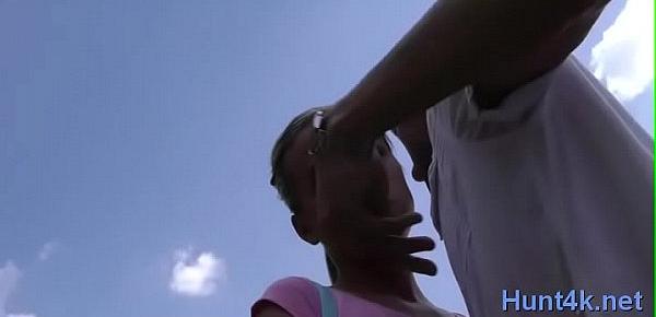 Nasty sweetheart cums on camera